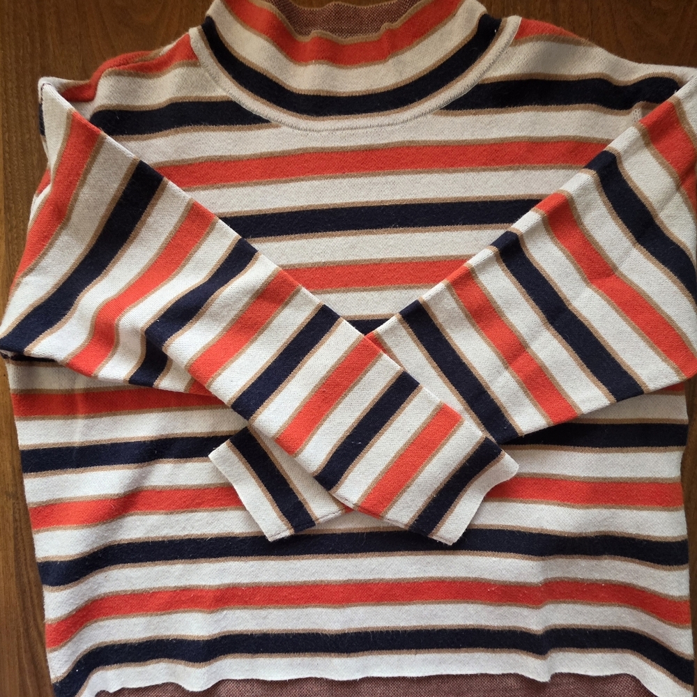 Maeve Striped Mockneck Size L